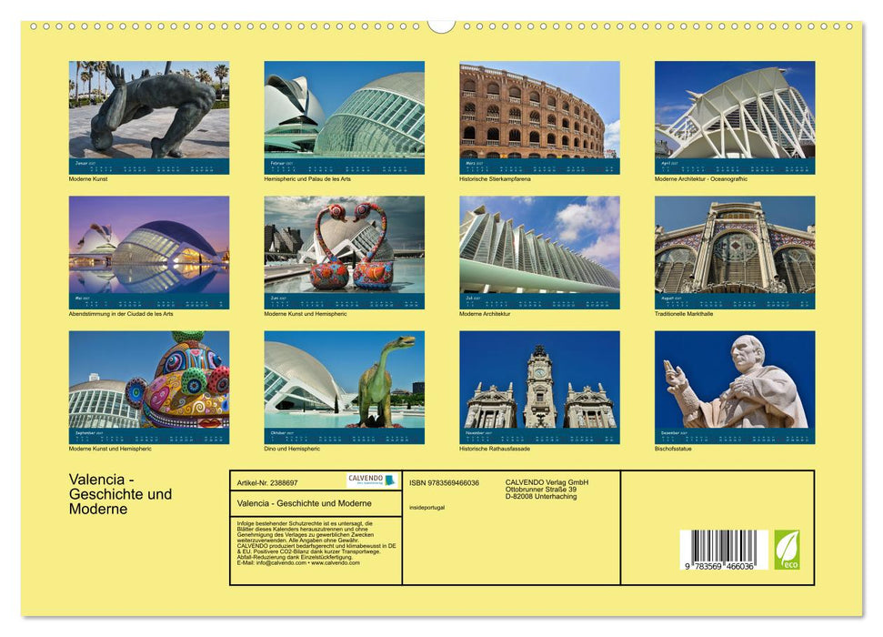 Valencia - Geschichte und Moderne (CALVENDO Wandkalender 2027)
