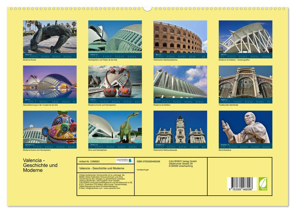Valencia - Geschichte und Moderne (CALVENDO Premium Wandkalender 2027)