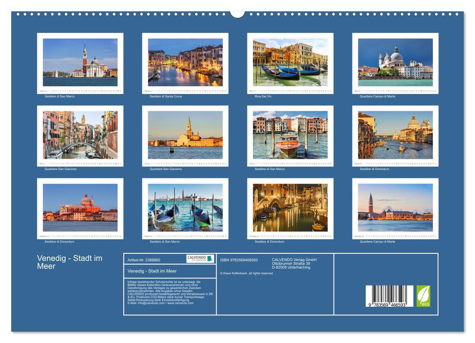 Venedig - Stadt im Meer (CALVENDO Premium Wandkalender 2027)