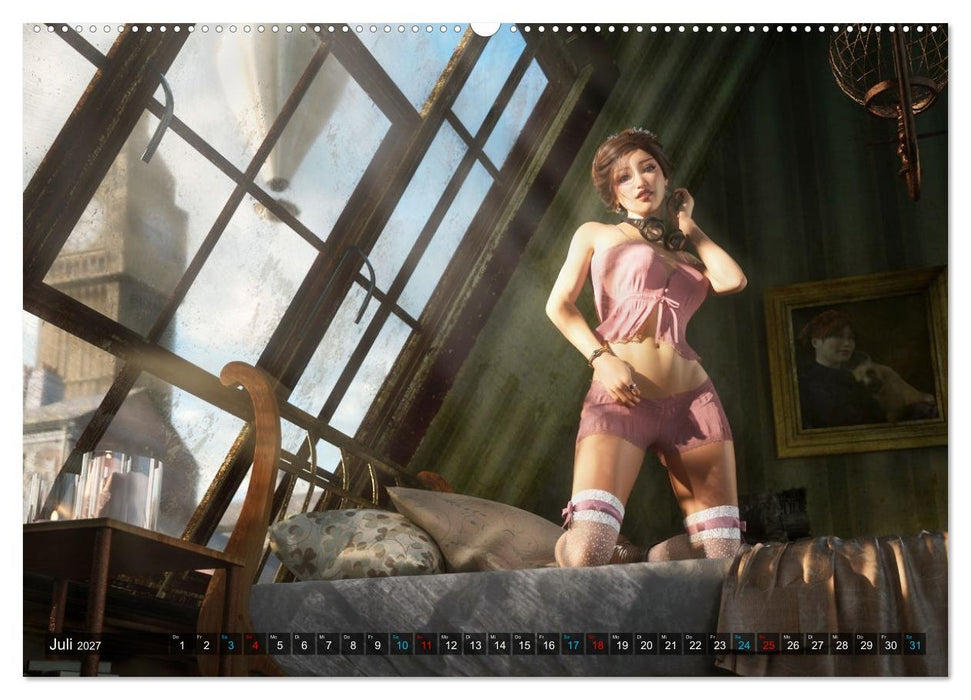 Steampunk Ladys Pin Up (CALVENDO Premium Wandkalender 2027)