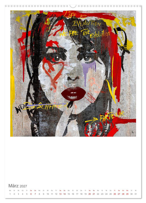 POP UP GIRLS Art Porträts by Ulrike Langen (CALVENDO Wandkalender 2027)