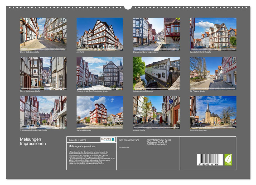 Melsungen Impressionen (CALVENDO Premium Wandkalender 2027)