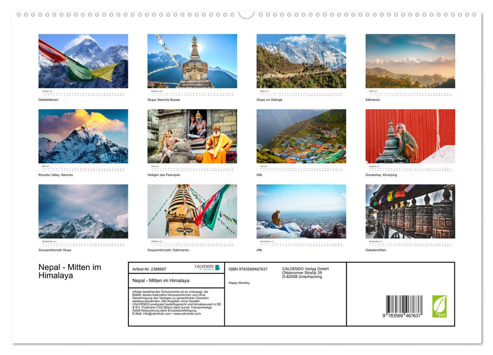 Nepal - Mitten im Himalaya (CALVENDO Premium Wandkalender 2027)