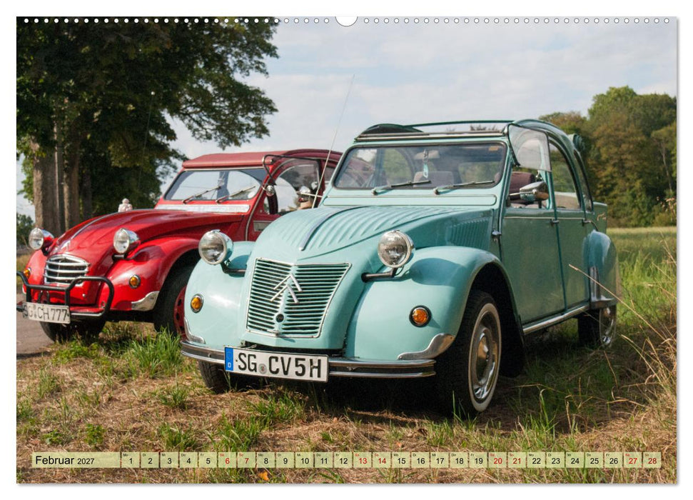 Französische Klassiker - 2CV und D Modell Oldtimer (CALVENDO Wandkalender 2027)