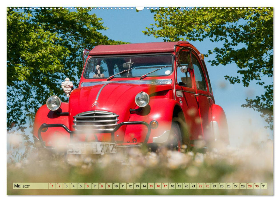Französische Klassiker - 2CV und D Modell Oldtimer (CALVENDO Wandkalender 2027)