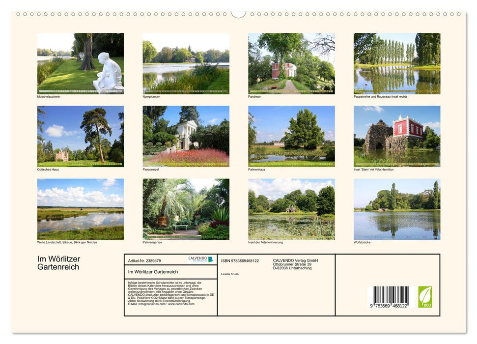 Im Wörlitzer Gartenreich (CALVENDO Premium Wandkalender 2027)