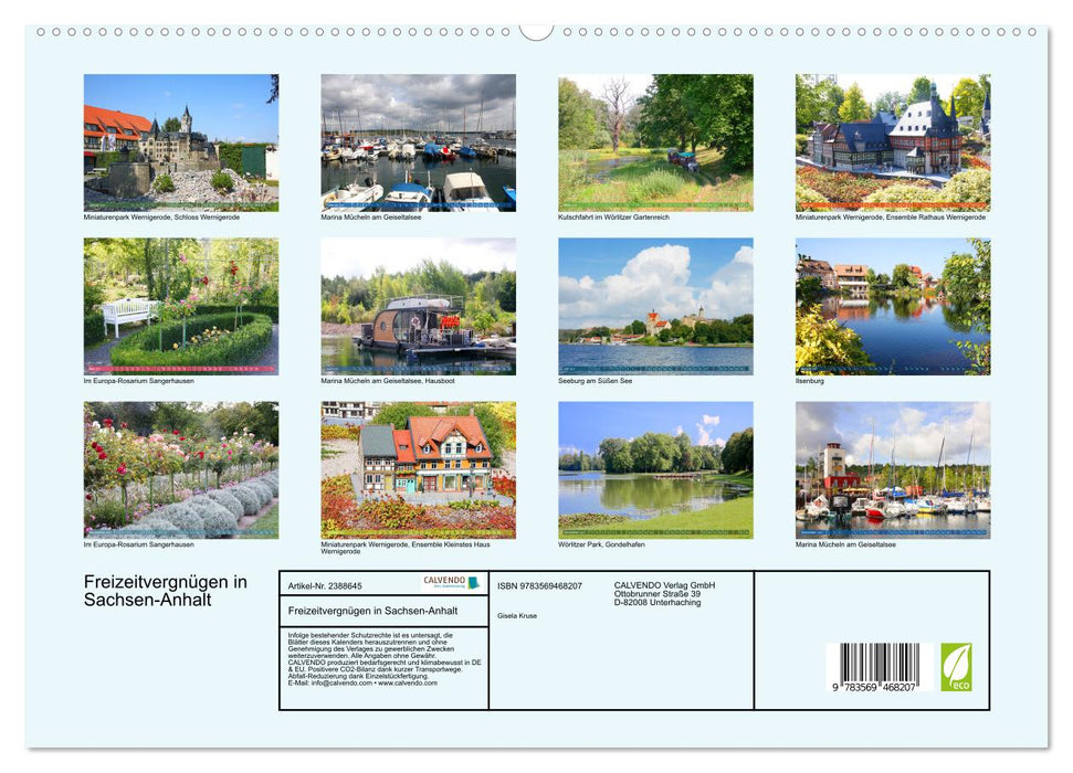 Freizeitvergnügen in Sachsen-Anhalt (CALVENDO Wandkalender 2027)