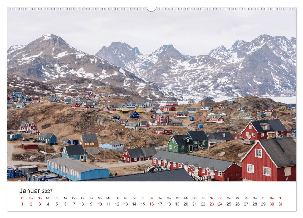 Grönland - Das große Land im Schnee. (CALVENDO Wandkalender 2027)