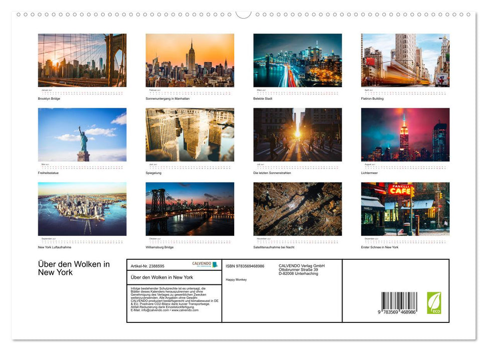 Über den Wolken in New York (CALVENDO Premium Wandkalender 2027)