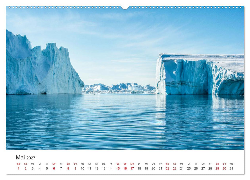 Zwischen den Eisbergen in Grönland (CALVENDO Premium Wandkalender 2027)