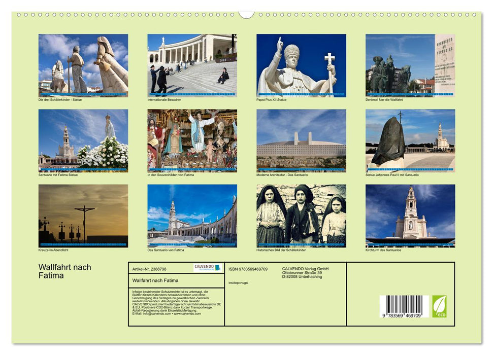 Wallfahrt nach Fatima (CALVENDO Premium Wandkalender 2027)