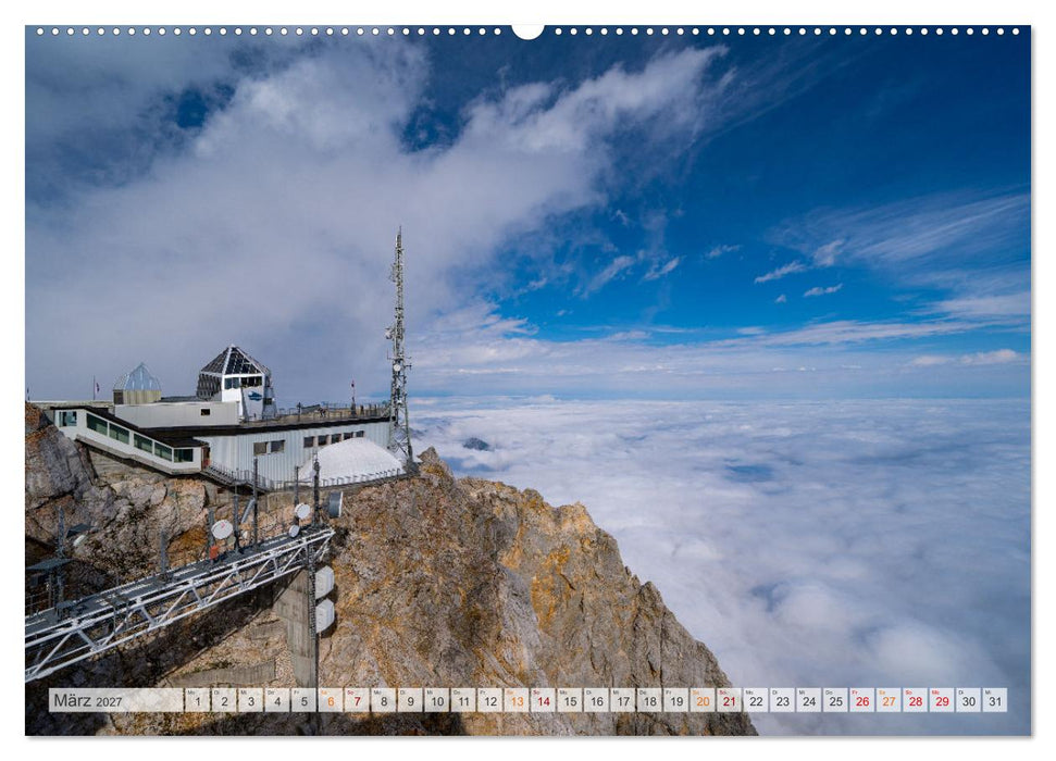 Urlaub in Oberbayern - Garmisch-Partenkirchen und die Zugspitze (CALVENDO Wandkalender 2027)