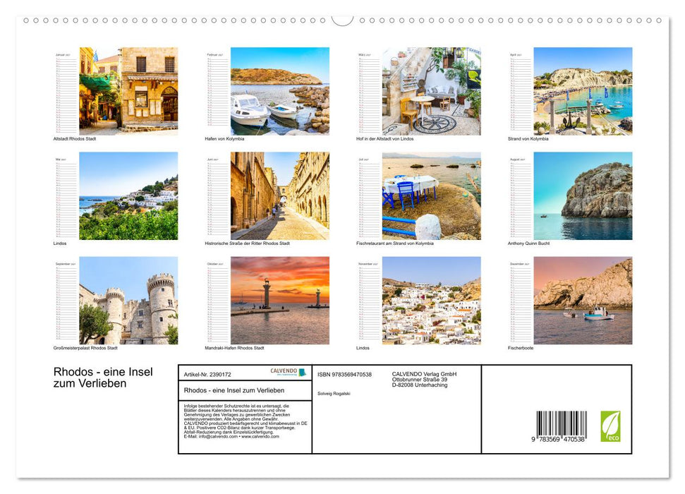 Rhodos - eine Insel zum Verlieben (CALVENDO Wandkalender 2027)