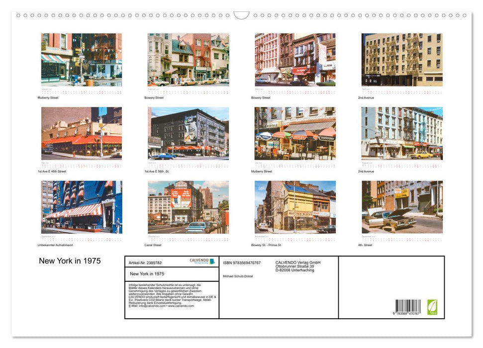 New York in 1975 (CALVENDO Wandkalender 2027)