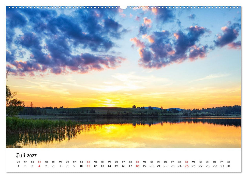 Malerische Seen im bayerischen Voralpenland (CALVENDO Premium Wandkalender 2027)