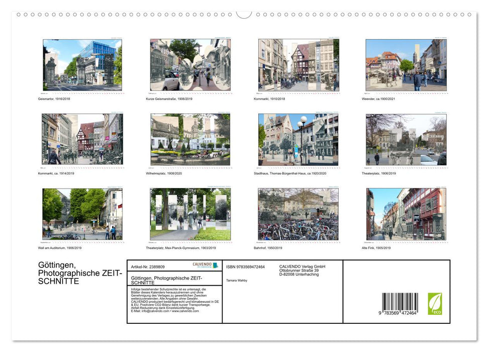 Göttingen, Photographische ZEIT-SCHNITTE (CALVENDO Wandkalender 2027)