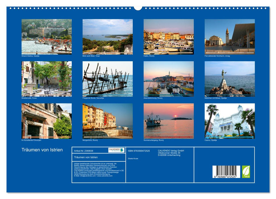 Träumen von Istrien (CALVENDO Premium Wandkalender 2027)