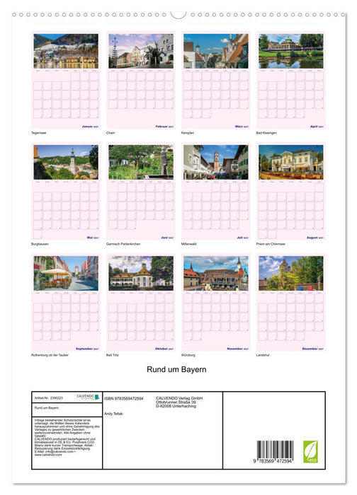 Rund um Bayern (CALVENDO Premium Wandkalender 2027)
