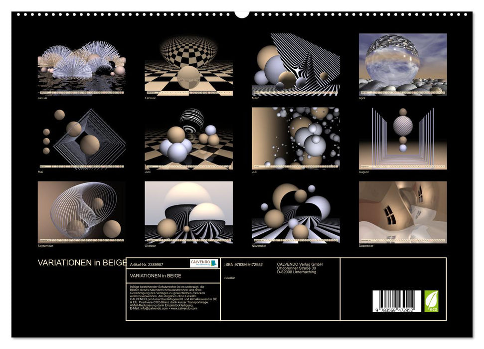VARIATIONEN in BEIGE (CALVENDO Premium Wandkalender 2027)