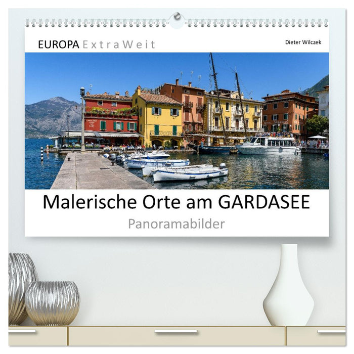 Malerische Orte am GARDASEE - Panoramabilder (CALVENDO Premium Wandkalender 2027)