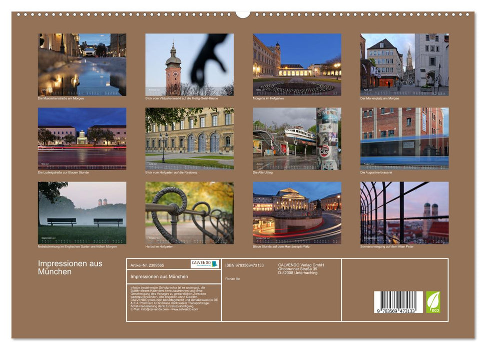 Impressionen aus München (CALVENDO Premium Wandkalender 2027)