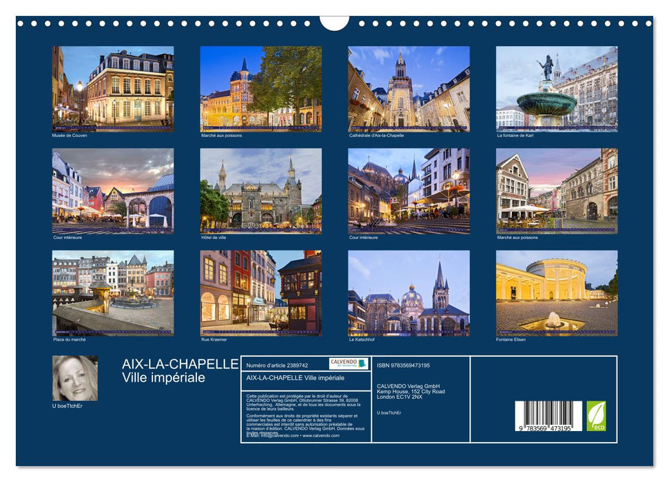 AIX-LA-CHAPELLE Ville impériale (CALVENDO Calendrier mensuel 2027)