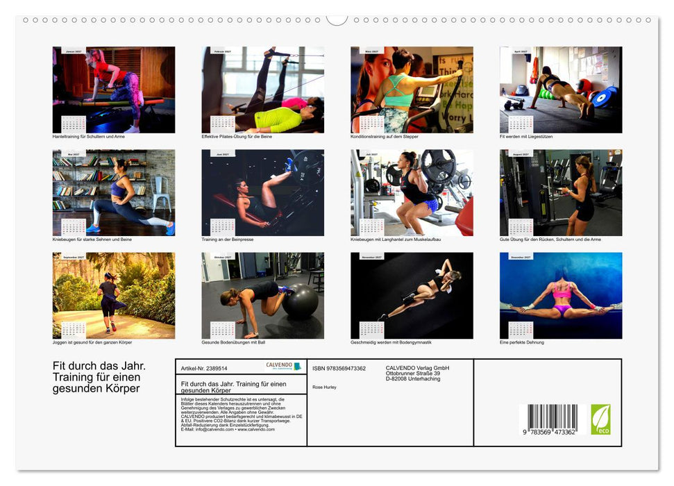 Fit durch das Jahr. Training für einen gesunden Körper (CALVENDO Wandkalender 2027)