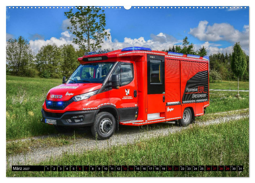 Feuerwehrfahrzeuge (CALVENDO Wandkalender 2027)