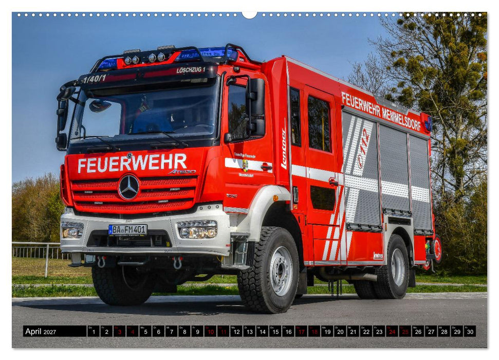 Feuerwehrfahrzeuge (CALVENDO Wandkalender 2027)