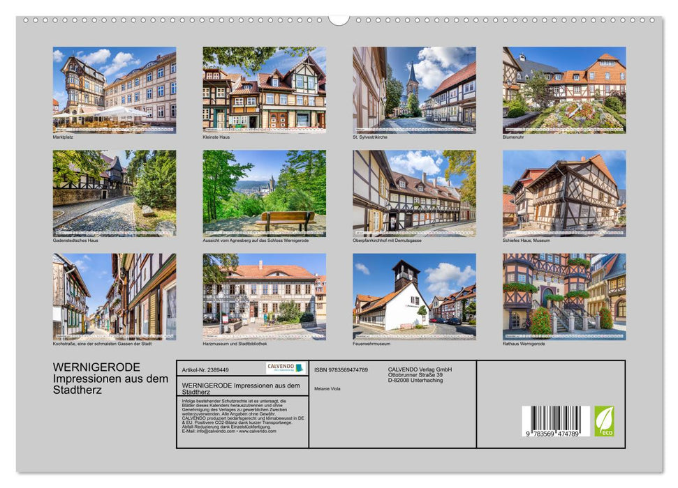 WERNIGERODE Impressionen aus dem Stadtherz (CALVENDO Wandkalender 2027)