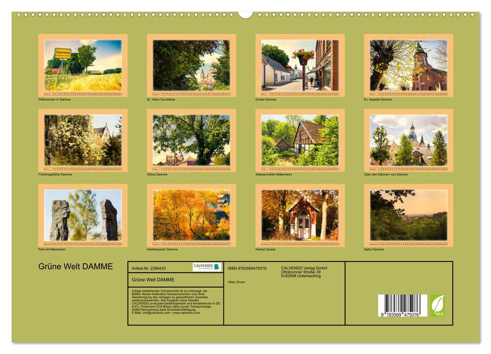 Grüne Welt DAMME (CALVENDO Wandkalender 2027)