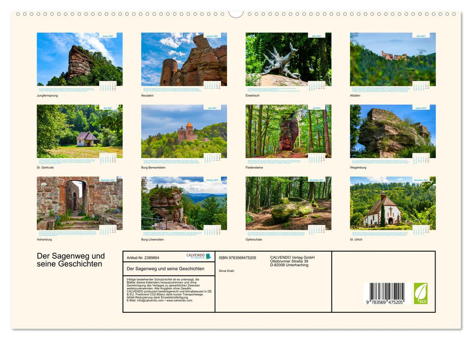 Der Sagenweg und seine Geschichten (CALVENDO Wandkalender 2027)