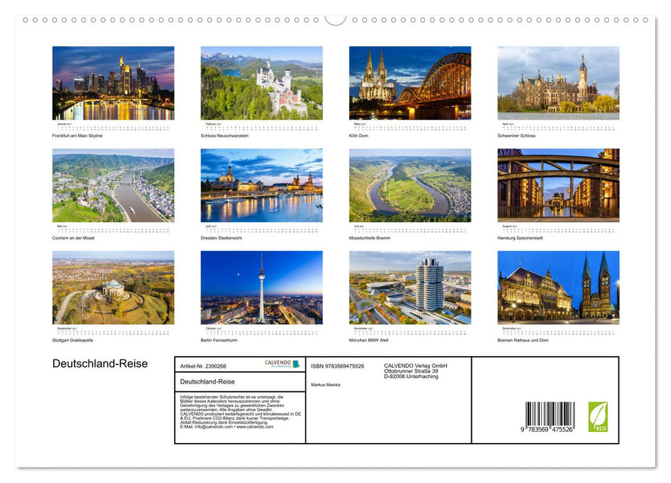 Deutschland-Reise (CALVENDO Wandkalender 2027)