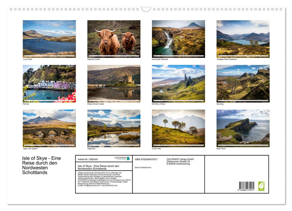 Isle of Skye - Eine Reise durch den Nordwesten Schottlands (CALVENDO Wandkalender 2027)