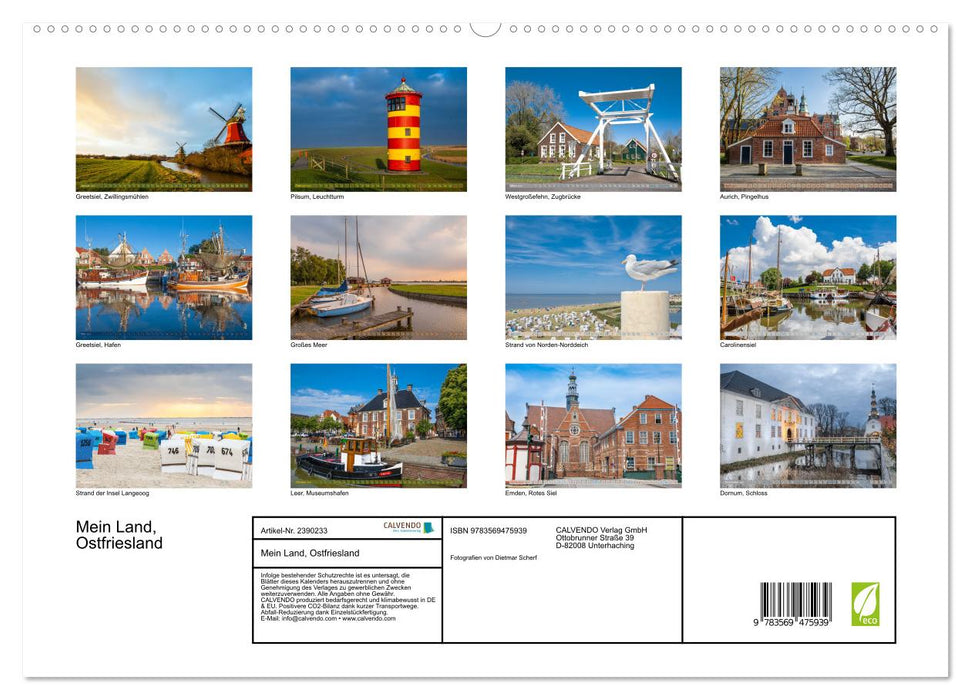 Mein Land, Ostfriesland (CALVENDO Premium Wandkalender 2027)
