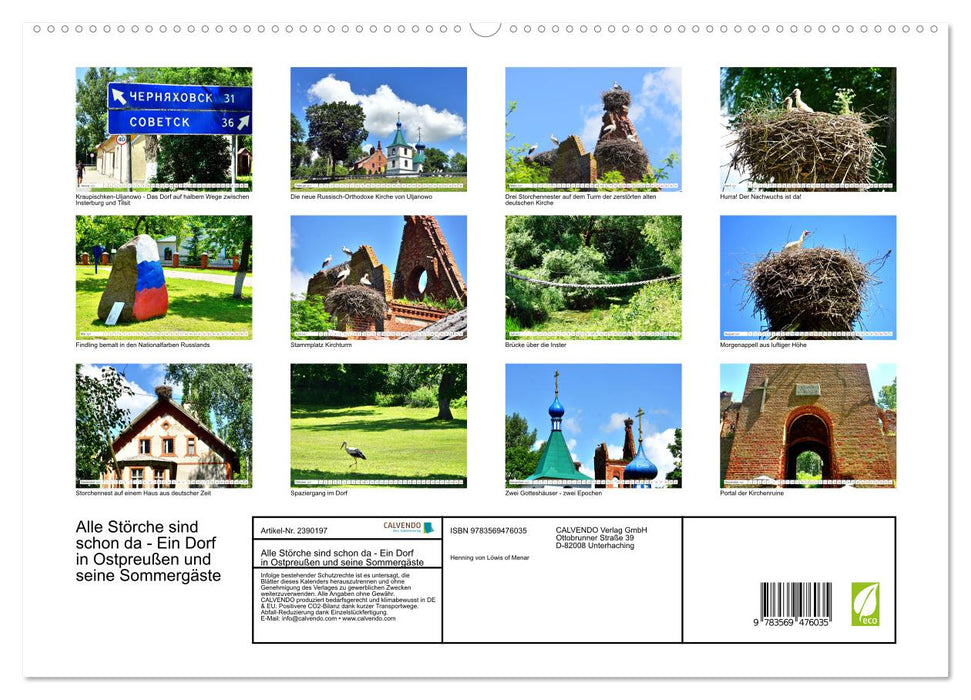 Alle Störche sind schon da - Ein Dorf in Ostpreußen und seine Sommergäste (CALVENDO Wandkalender 2027)
