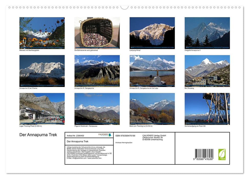 Der Annapurna Trek (CALVENDO Wandkalender 2027)