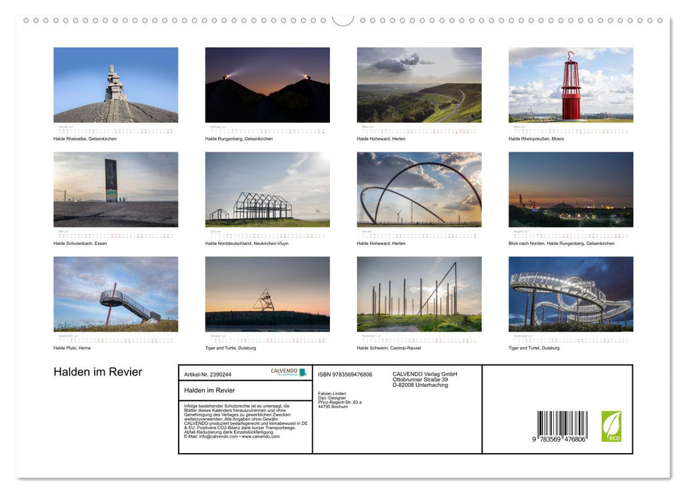 Halden im Revier (CALVENDO Premium Wandkalender 2027)