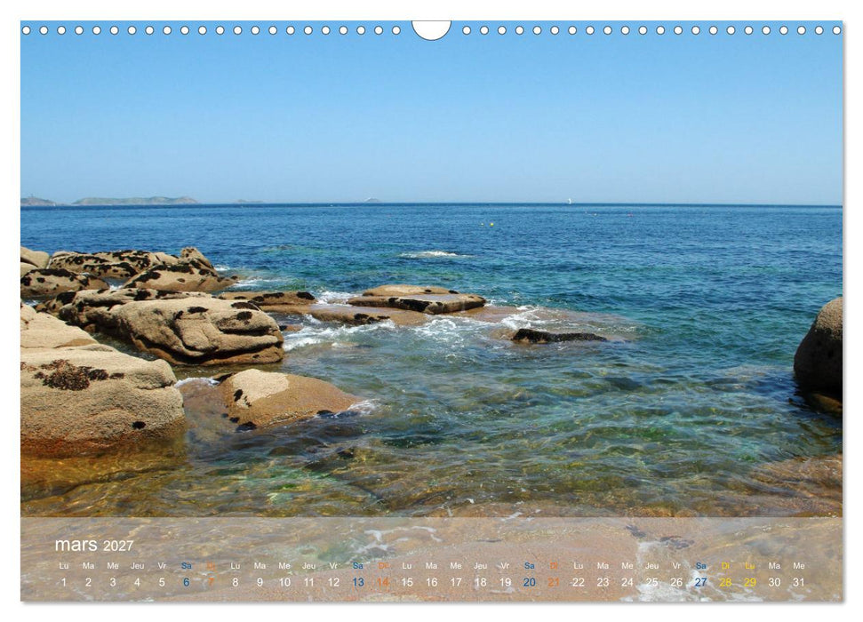 BRETAGNE La Côte de granit rose (CALVENDO Calendrier mensuel 2027)