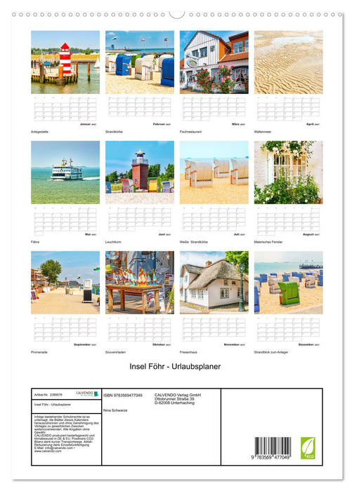 Insel Föhr - Urlaubsplaner (CALVENDO Wandkalender 2027)