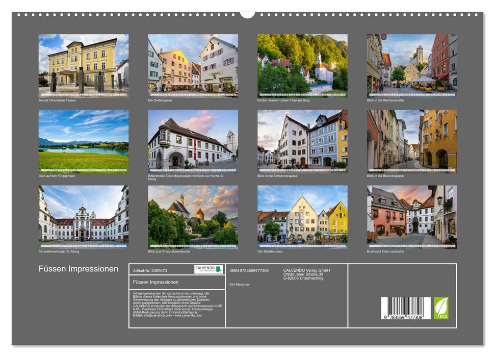 Füssen Impressionen (CALVENDO Premium Wandkalender 2027)