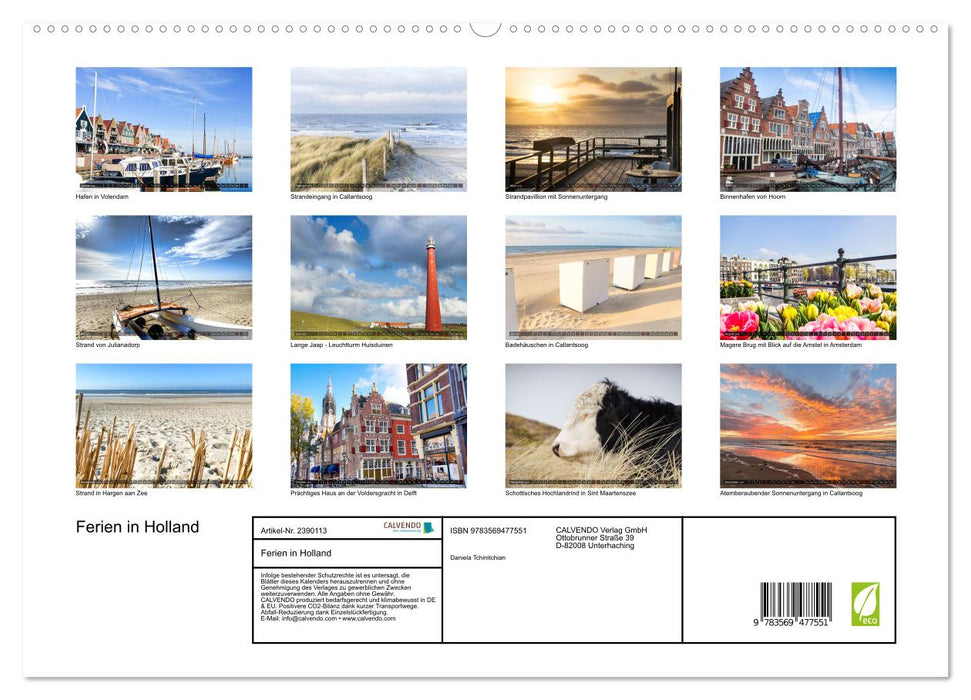 Ferien in Holland (CALVENDO Premium Wandkalender 2027)