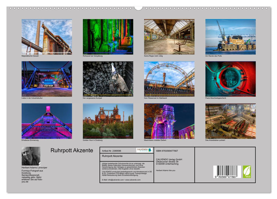 Ruhrpott Akzente (CALVENDO Wandkalender 2027)
