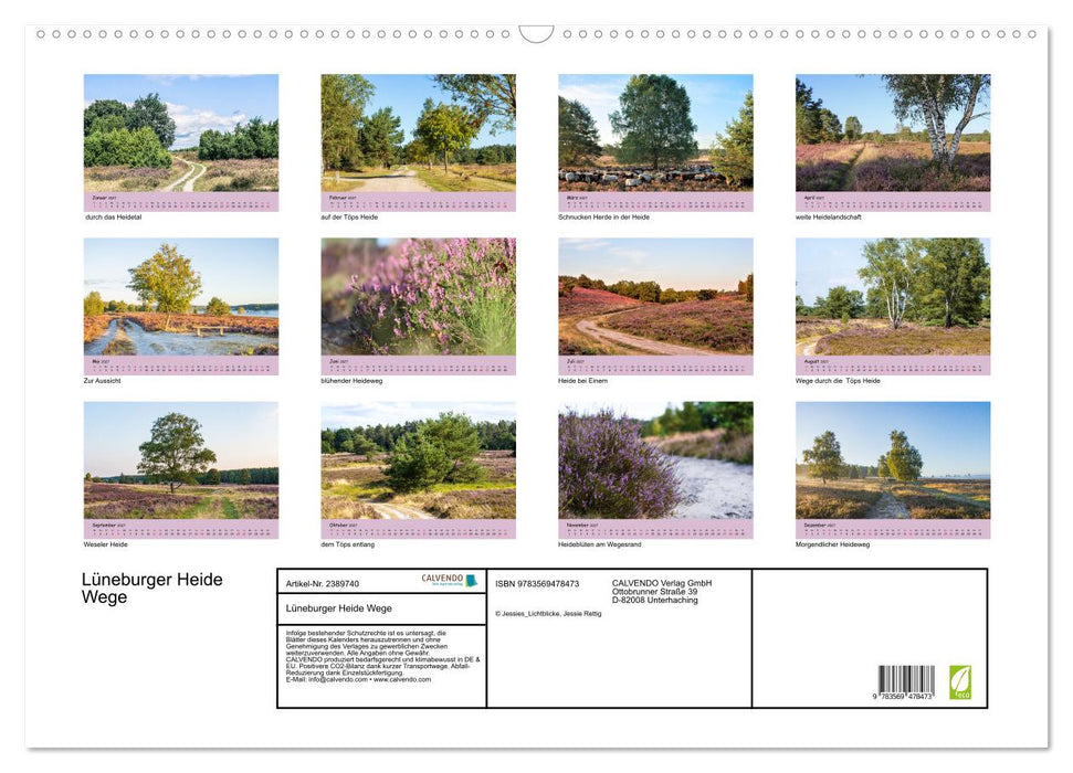 Lüneburger Heide Wege (CALVENDO Wandkalender 2027)