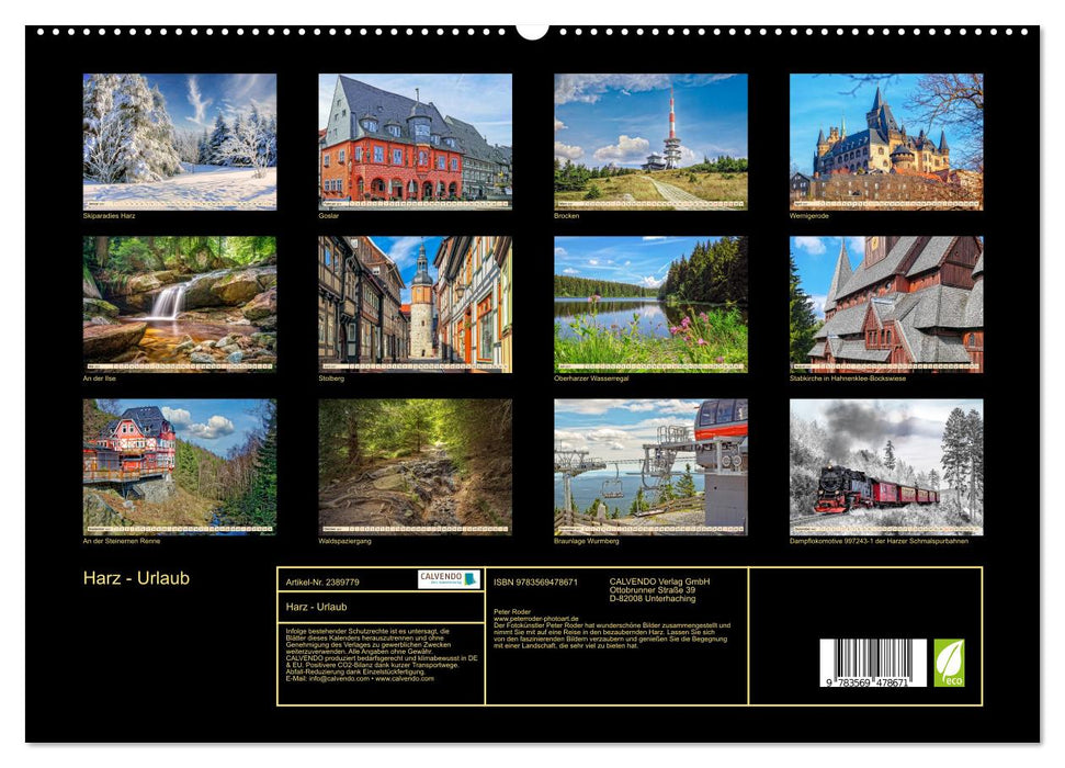 Harz - Urlaub (CALVENDO Premium Wandkalender 2027)