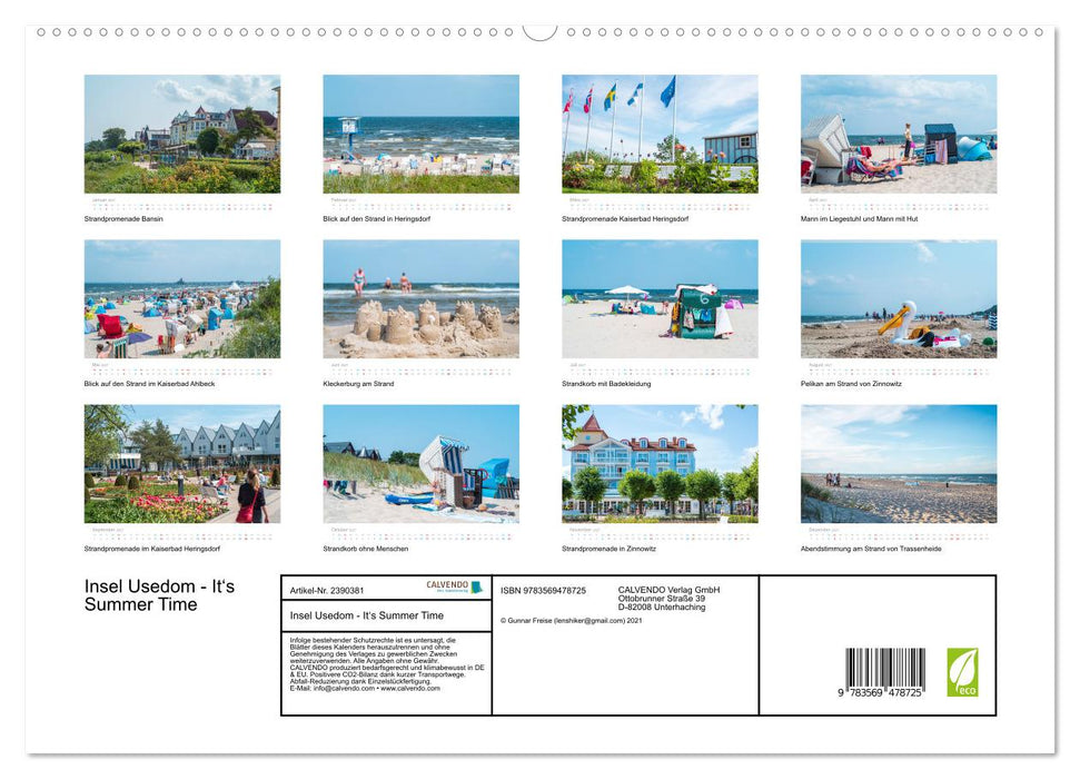 Insel Usedom - It‘s Summer Time (CALVENDO Premium Wandkalender 2027)