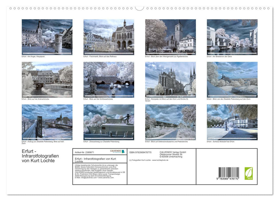 Erfurt - Infrarotfotografien von Kurt Lochte (CALVENDO Premium Wandkalender 2027)