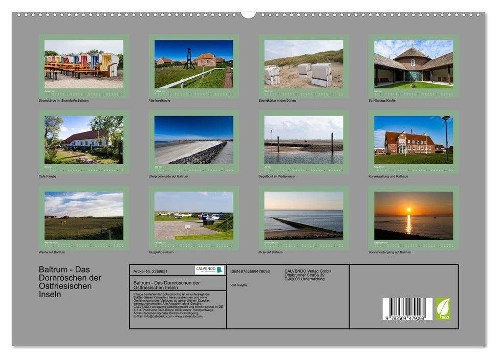 Baltrum - Das Dornröschen der Ostfriesischen Inseln (CALVENDO Premium Wandkalender 2027)