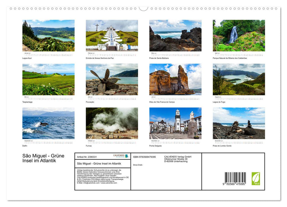 São Miguel - Grüne Insel im Atlantik (CALVENDO Wandkalender 2027)