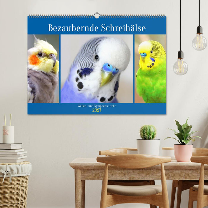 Bezaubernde Schreihälse. Wellen- und Nymphensittiche (CALVENDO Wandkalender 2027)